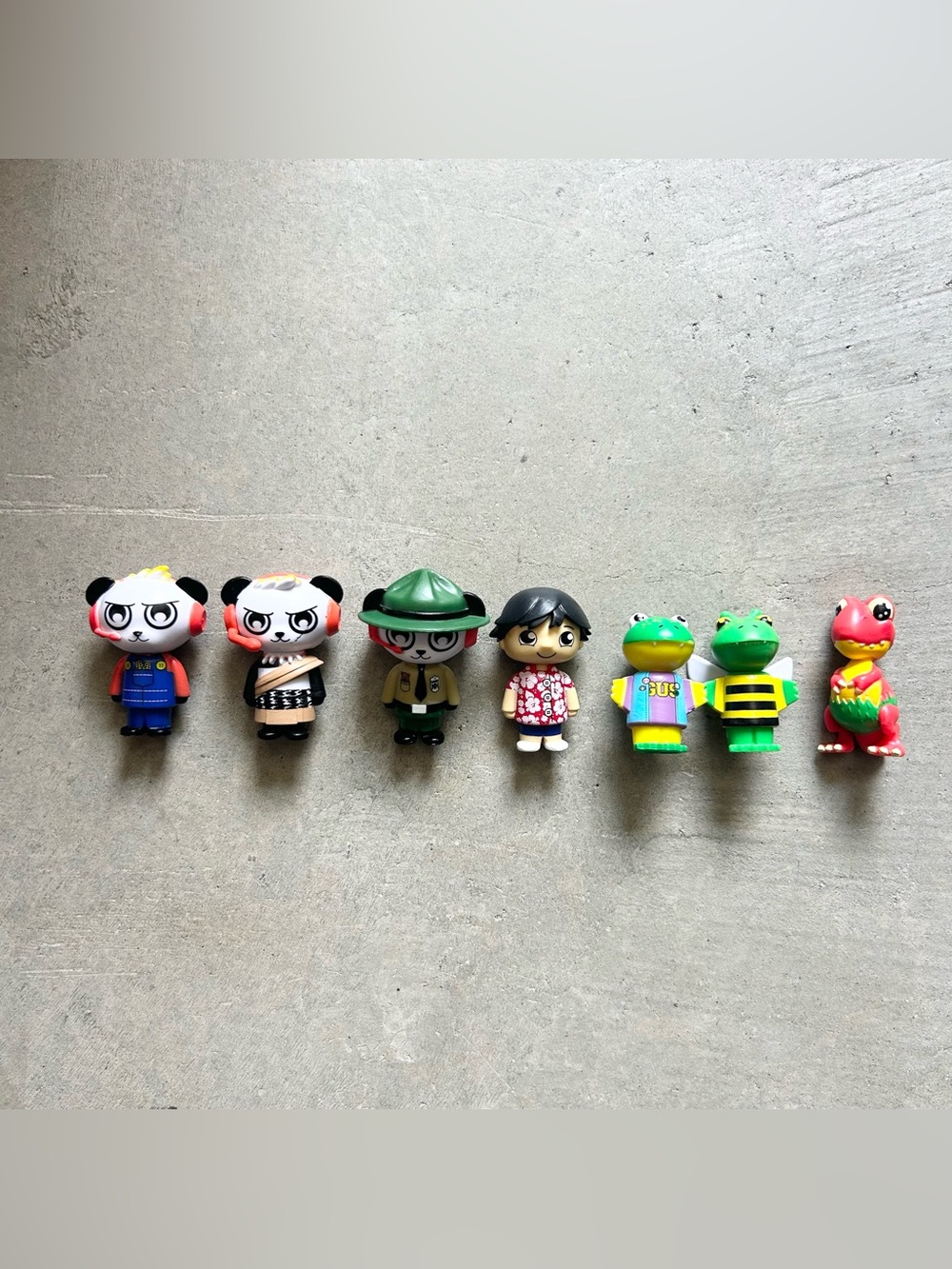 Lot 7 Ryan's World Microverse Mini Figure Ryan Panda Ranger Shelldon Gus 2" Toy